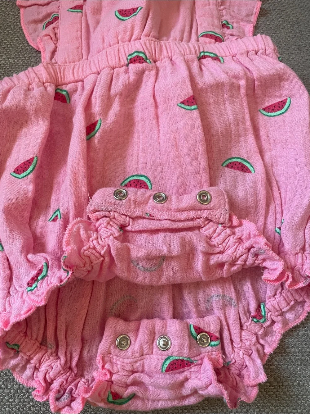 Old Navy Pink Watermelon Baby Romper